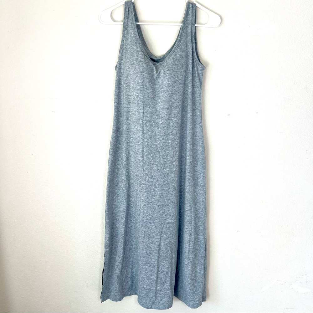Uniqlo Japan gray tank dress with built in bra, women’s size large